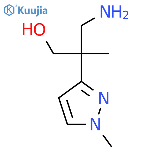 3-amino-2-methyl-2-(1-methyl-1H-pyrazol-3-yl)propan-1-ol structure