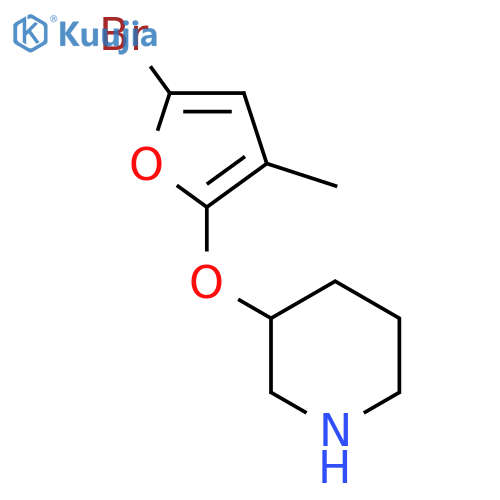 3-(5-bromo-3-methylfuran-2-yl)oxypiperidine structure