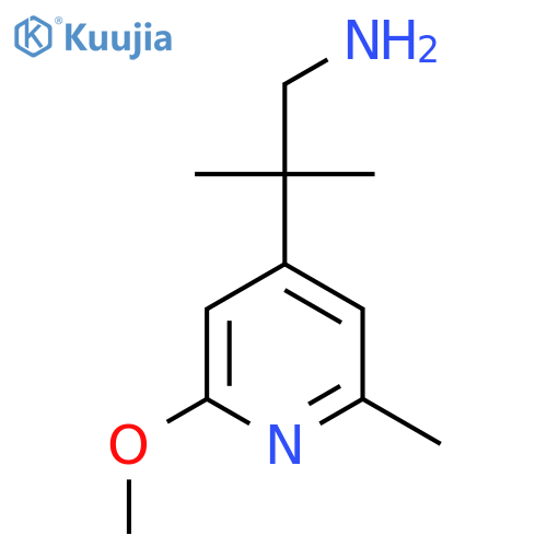 2-(2-methoxy-6-methylpyridin-4-yl)-2-methylpropan-1-amine structure