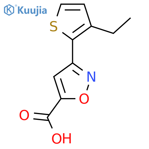 3-(3-ethylthiophen-2-yl)-1,2-oxazole-5-carboxylic acid structure