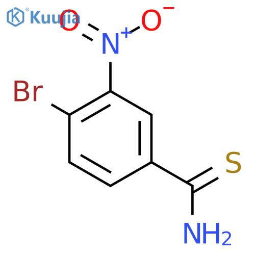 4-bromo-3-nitrobenzene-1-carbothioamide structure