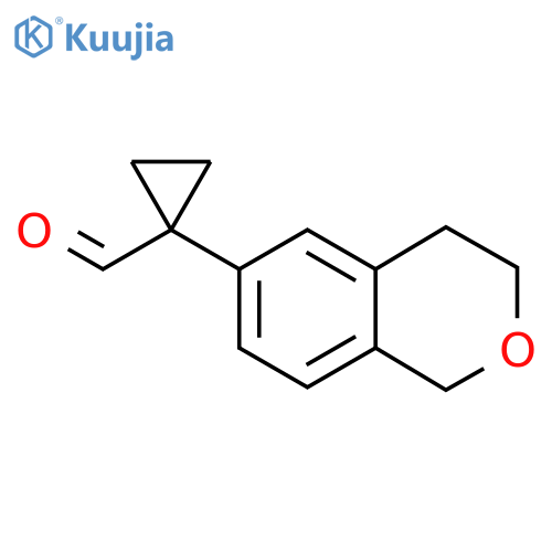 1-(3,4-dihydro-1H-2-benzopyran-6-yl)cyclopropane-1-carbaldehyde structure