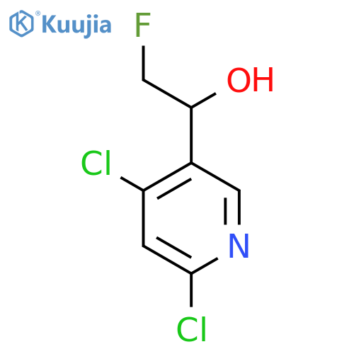 1-(4,6-dichloropyridin-3-yl)-2-fluoroethan-1-ol structure