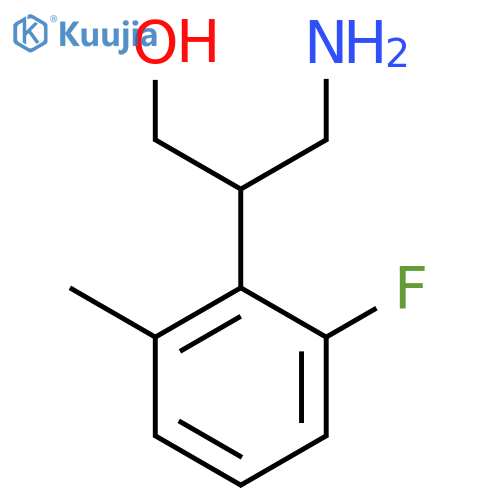 3-amino-2-(2-fluoro-6-methylphenyl)propan-1-ol structure
