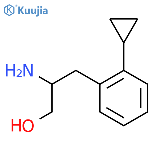 2-amino-3-(2-cyclopropylphenyl)propan-1-ol structure