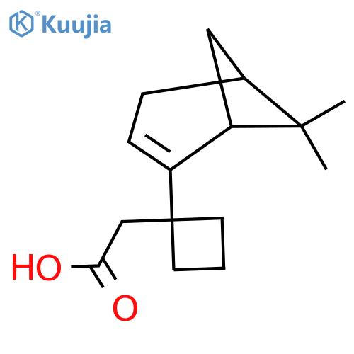 2-(1-{6,6-dimethylbicyclo3.1.1hept-2-en-2-yl}cyclobutyl)acetic acid structure
