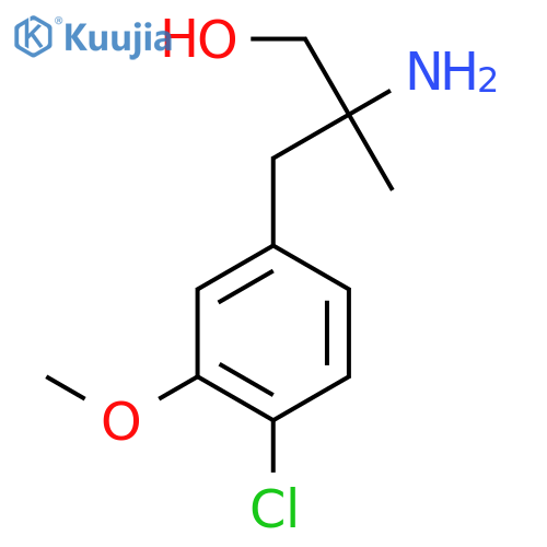 2-amino-3-(4-chloro-3-methoxyphenyl)-2-methylpropan-1-ol structure