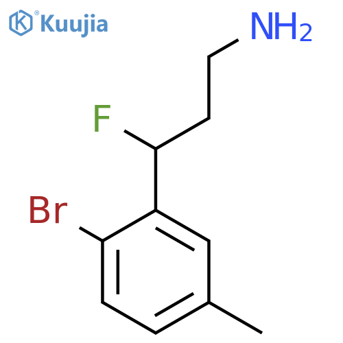 3-(2-bromo-5-methylphenyl)-3-fluoropropan-1-amine structure
