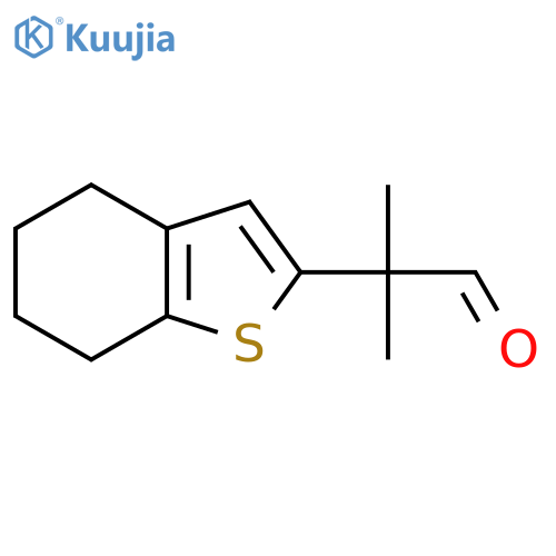 2-methyl-2-(4,5,6,7-tetrahydro-1-benzothiophen-2-yl)propanal structure