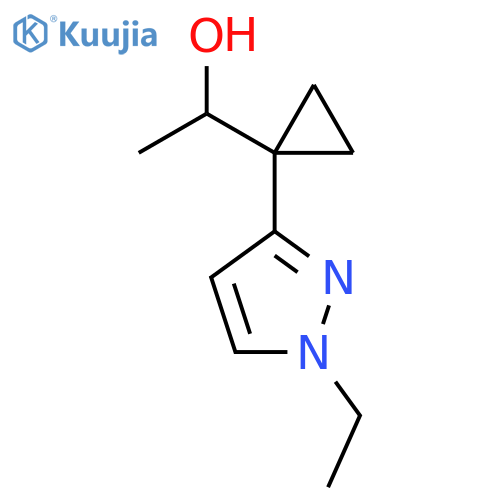 1-1-(1-ethyl-1H-pyrazol-3-yl)cyclopropylethan-1-ol structure