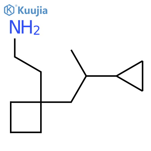 2-1-(2-cyclopropylpropyl)cyclobutylethan-1-amine structure