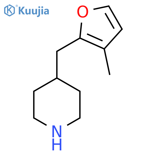 4-(3-methylfuran-2-yl)methylpiperidine structure