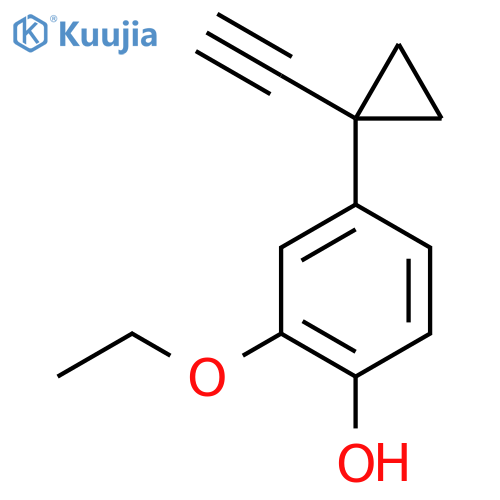 2-ethoxy-4-(1-ethynylcyclopropyl)phenol structure