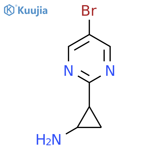 2-(5-bromopyrimidin-2-yl)cyclopropan-1-amine structure