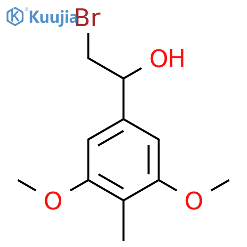 2-bromo-1-(3,5-dimethoxy-4-methylphenyl)ethan-1-ol structure