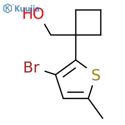 1-(3-bromo-5-methylthiophen-2-yl)cyclobutylmethanol structure