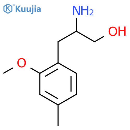 2-amino-3-(2-methoxy-4-methylphenyl)propan-1-ol structure