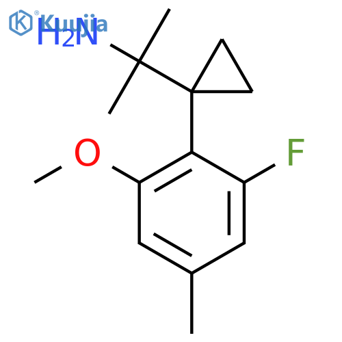 2-1-(2-fluoro-6-methoxy-4-methylphenyl)cyclopropylpropan-2-amine structure