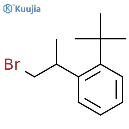 1-(1-bromopropan-2-yl)-2-tert-butylbenzene structure