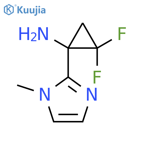 2,2-difluoro-1-(1-methyl-1H-imidazol-2-yl)cyclopropan-1-amine structure