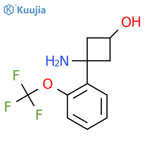 3-amino-3-2-(trifluoromethoxy)phenylcyclobutan-1-ol structure