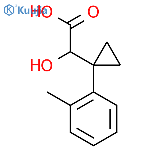 2-hydroxy-2-1-(2-methylphenyl)cyclopropylacetic acid structure