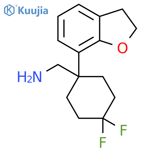 1-(2,3-dihydro-1-benzofuran-7-yl)-4,4-difluorocyclohexylmethanamine structure