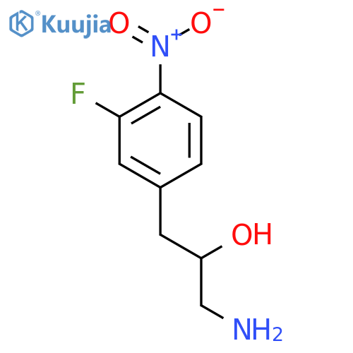 1-amino-3-(3-fluoro-4-nitrophenyl)propan-2-ol structure