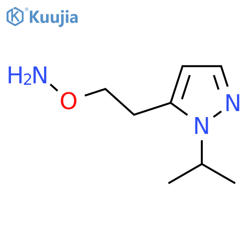 O-{2-1-(propan-2-yl)-1H-pyrazol-5-ylethyl}hydroxylamine structure