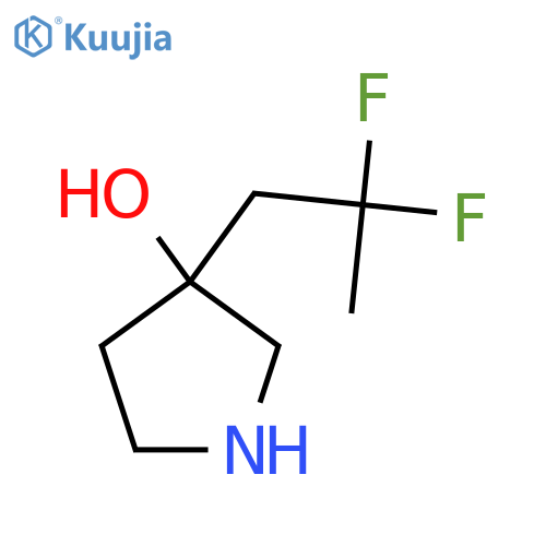 3-(2,2-difluoropropyl)pyrrolidin-3-ol structure