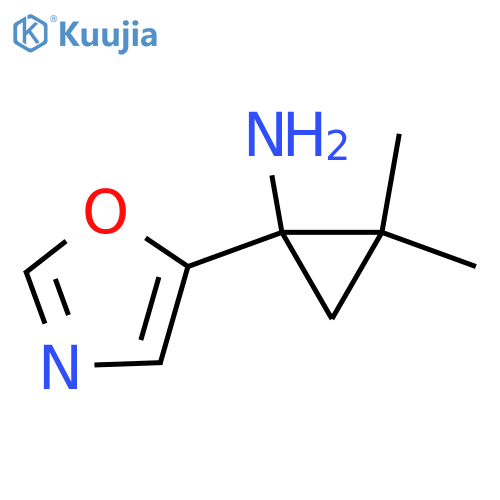 2,2-dimethyl-1-(1,3-oxazol-5-yl)cyclopropan-1-amine structure