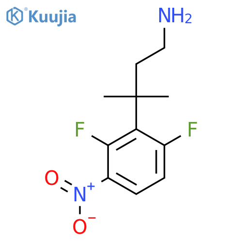 3-(2,6-difluoro-3-nitrophenyl)-3-methylbutan-1-amine structure