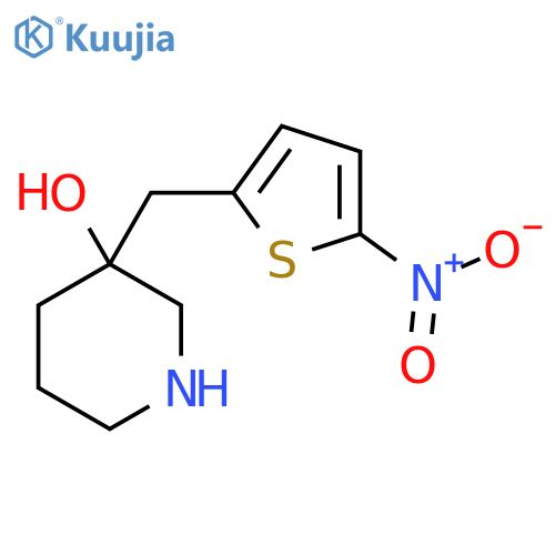3-(5-nitrothiophen-2-yl)methylpiperidin-3-ol structure