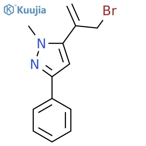 5-(3-bromoprop-1-en-2-yl)-1-methyl-3-phenyl-1H-pyrazole structure