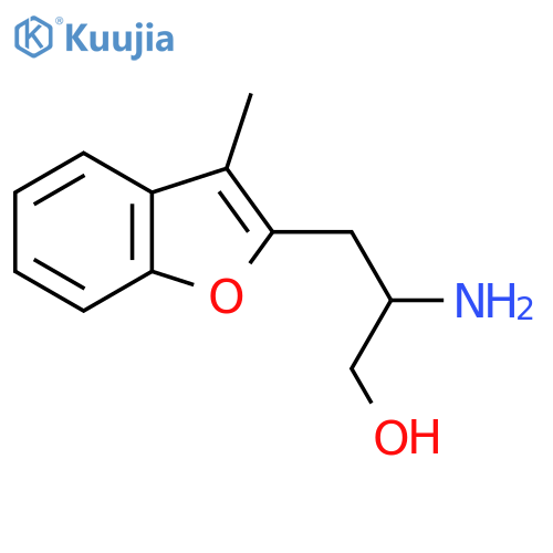2-amino-3-(3-methyl-1-benzofuran-2-yl)propan-1-ol structure