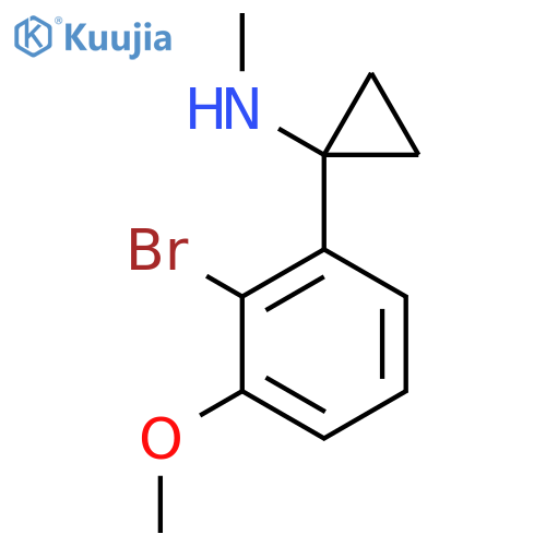 1-(2-bromo-3-methoxyphenyl)-N-methylcyclopropan-1-amine structure