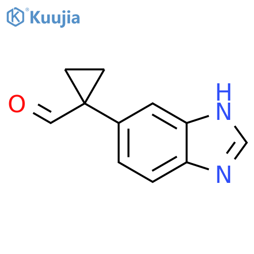 1-(1H-1,3-benzodiazol-5-yl)cyclopropane-1-carbaldehyde structure