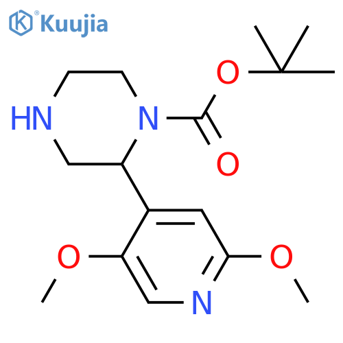 tert-butyl 2-(2,5-dimethoxypyridin-4-yl)piperazine-1-carboxylate structure