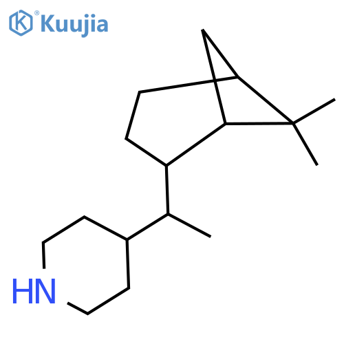4-(1-{6,6-dimethylbicyclo3.1.1heptan-2-yl}ethyl)piperidine structure