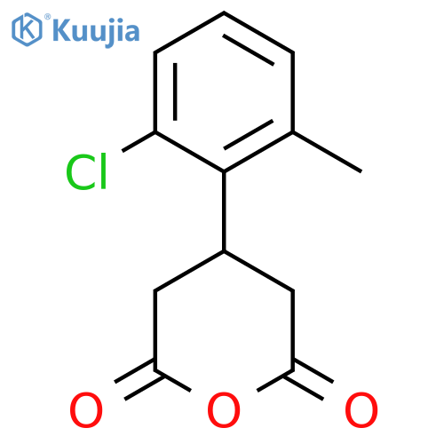 4-(2-chloro-6-methylphenyl)oxane-2,6-dione structure