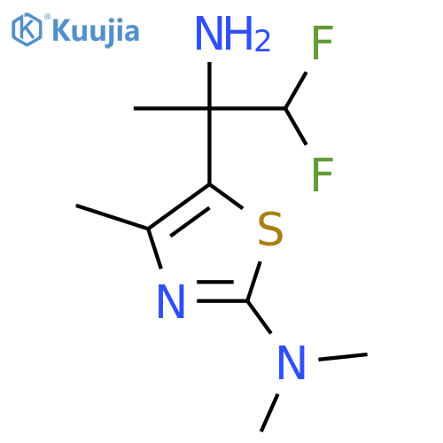 5-(2-amino-1,1-difluoropropan-2-yl)-N,N,4-trimethyl-1,3-thiazol-2-amine structure