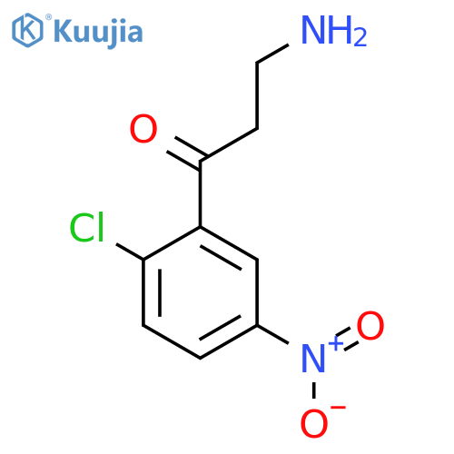 3-Amino-1-(2-chloro-5-nitrophenyl)propan-1-one structure