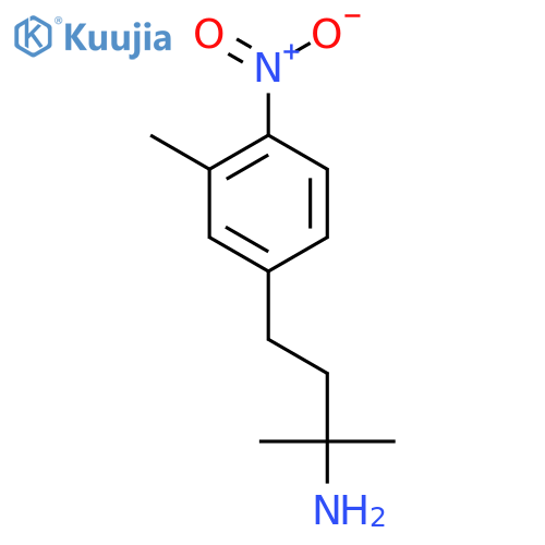 2-methyl-4-(3-methyl-4-nitrophenyl)butan-2-amine structure