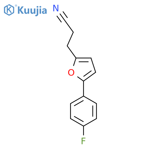 3-5-(4-fluorophenyl)furan-2-ylpropanenitrile structure