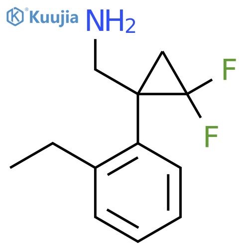 1-(2-ethylphenyl)-2,2-difluorocyclopropylmethanamine structure