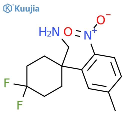 4,4-difluoro-1-(5-methyl-2-nitrophenyl)cyclohexylmethanamine structure