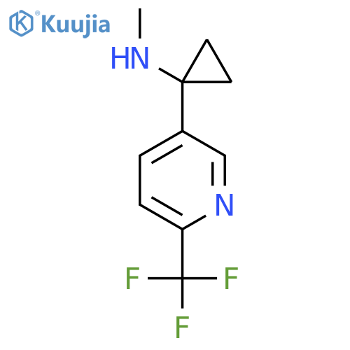 N-methyl-1-6-(trifluoromethyl)pyridin-3-ylcyclopropan-1-amine structure