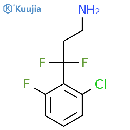 3-(2-chloro-6-fluorophenyl)-3,3-difluoropropan-1-amine structure
