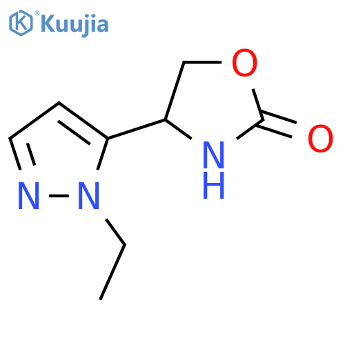 4-(1-ethyl-1H-pyrazol-5-yl)-1,3-oxazolidin-2-one structure