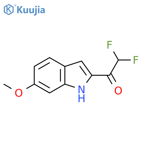 2,2-difluoro-1-(6-methoxy-1H-indol-2-yl)ethan-1-one structure